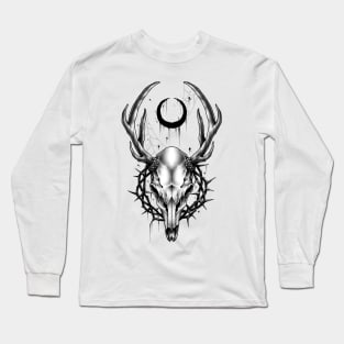 Deer skull with thorn Long Sleeve T-Shirt